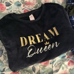 Navy Blue Fuzzy Pj Set